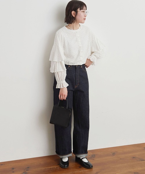 fig Ｌondon（フィグロンドン）の「●Olive bolero（シャツ/ブラウス・レディース・ホワイト/ブラック・FREE）」の16枚目の写真