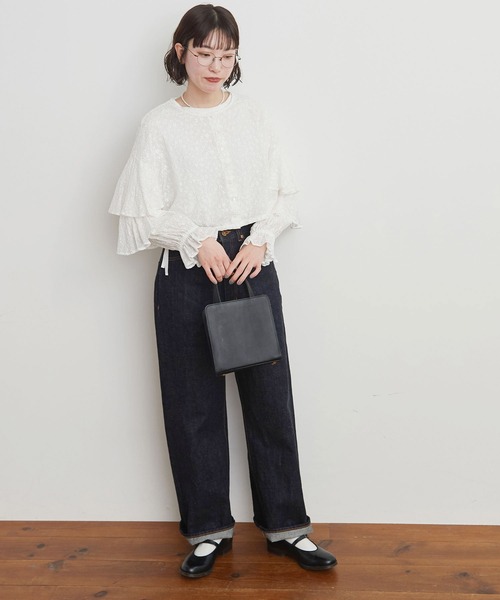 fig Ｌondon（フィグロンドン）の「●Olive bolero（シャツ/ブラウス・レディース・ホワイト/ブラック・FREE）」の17枚目の写真