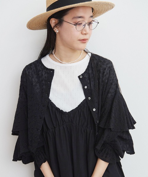 fig Ｌondon（フィグロンドン）の「●Olive bolero（シャツ/ブラウス・レディース・ホワイト/ブラック・FREE）」の7枚目の写真