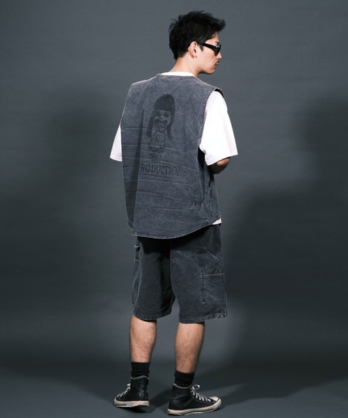 RePRODUCTION LABEL(リプロダクションレーベル)の「【ユニセックス】【RePRODUCTION LABEL / リプロダクションレーベル】ダックワイドハーフパンツ(その他パンツ・レディース・ブルー/チャコールグレー・FREE)」の11枚目の写真