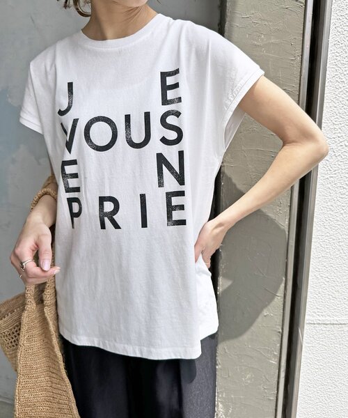 Spick & Span（スピックアンドスパン）の「≪追加≫JEVOUSENPRIE Tシャツ（Tシャツ/カットソー・レディース・ブラック/ホワイト/ベージュ・FREE）」の10枚目の写真