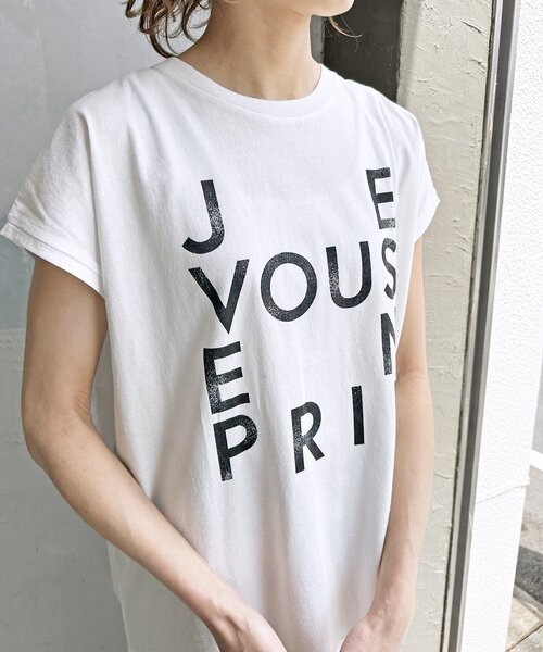 Spick & Span（スピックアンドスパン）の「≪追加≫JEVOUSENPRIE Tシャツ（Tシャツ/カットソー・レディース・ブラック/ホワイト/ベージュ・FREE）」の11枚目の写真