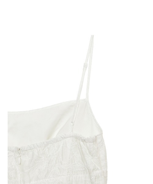 LIBJOIE（リブジョア）の「エンブロイダリーキャミワンピース（ワンピース・レディース・サックスブルー/ブラック/ラベンダー/ホワイト・M/S）」の18枚目の写真