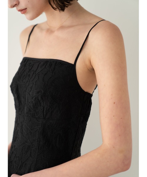 LIBJOIE（リブジョア）の「エンブロイダリーキャミワンピース（ワンピース・レディース・サックスブルー/ブラック/ラベンダー/ホワイト・M/S）」の11枚目の写真