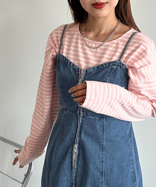 apres jour mignon(アプレジュールミニョン)の「ボーダーロンT【ZOZOTOWN限定アイテム】(Tシャツ/カットソー・レディース・ブルー/ネイビー/グリーン/ピンク/レッド・X-LARGE/フリー)」の18枚目の写真