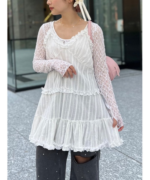 前後2way】lace cami tunic（チュニック）｜jumelle（ジュメロ