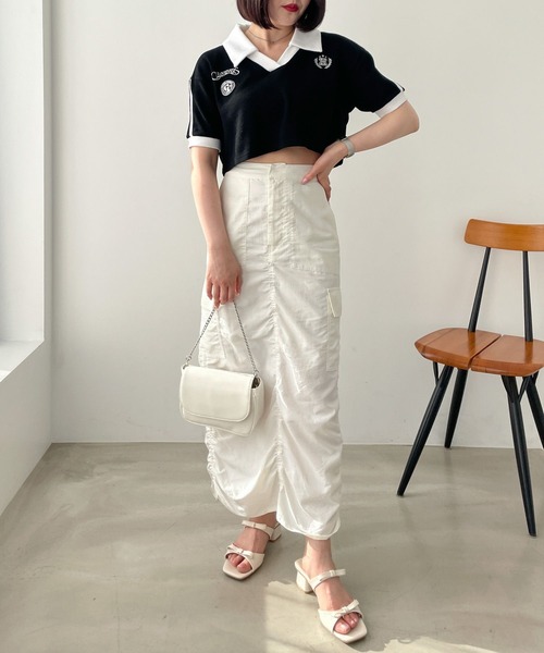 Heather(ヘザー)の「ワッフルゲームTEE 120025(Tシャツ/カットソー・レディース・ホワイト×ネイビー/ホワイト×グレー/ブラック×ホワイト・FREE)」の6枚目の写真