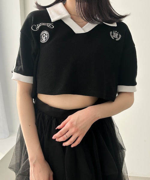 Heather(ヘザー)の「ワッフルゲームTEE 120025(Tシャツ/カットソー・レディース・ホワイト×ネイビー/ホワイト×グレー/ブラック×ホワイト・FREE)」の8枚目の写真