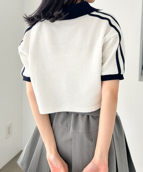 Heather(ヘザー)の「ワッフルゲームTEE 120025(Tシャツ/カットソー・レディース・ホワイト×ネイビー/ホワイト×グレー/ブラック×ホワイト・FREE)」の13枚目の写真