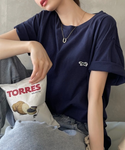 PENNEYS(ぺニーズ)の「【 PENNEY'S / ぺニーズ 】フォックス クルー Tシャツ THE FOX CREW SS TEE(Tシャツ/カットソー・レディース・ベージュ/ホワイト/ブラック/ネイビー・M/XL/L)」の4枚目の写真