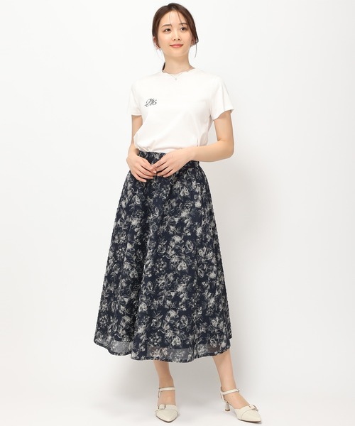 MISCH MASCH（ミッシュマッシュ）の「ロゴ刺繍Tシャツ/MM428206（Tシャツ/カットソー・レディース・ブルー/ホワイト/ブラック/レッド・ﾌﾘ-）」の5枚目の写真