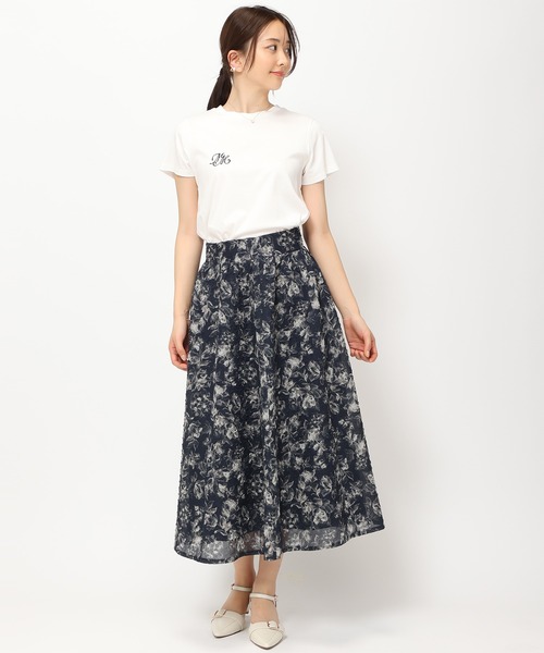 MISCH MASCH（ミッシュマッシュ）の「ロゴ刺繍Tシャツ/MM428206（Tシャツ/カットソー・レディース・ブルー/ホワイト/ブラック/レッド・ﾌﾘ-）」の6枚目の写真