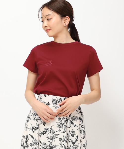 MISCH MASCH（ミッシュマッシュ）の「ロゴ刺繍Tシャツ/MM428206（Tシャツ/カットソー・レディース・ブルー/ホワイト/ブラック/レッド・ﾌﾘ-）」の10枚目の写真