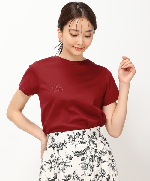 MISCH MASCH（ミッシュマッシュ）の「ロゴ刺繍Tシャツ/MM428206（Tシャツ/カットソー・レディース・ブルー/ホワイト/ブラック/レッド・ﾌﾘ-）」の12枚目の写真