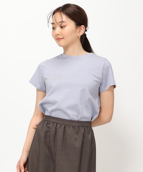 MISCH MASCH（ミッシュマッシュ）の「ロゴ刺繍Tシャツ/MM428206（Tシャツ/カットソー・レディース・ブルー/ホワイト/ブラック/レッド・ﾌﾘ-）」の15枚目の写真