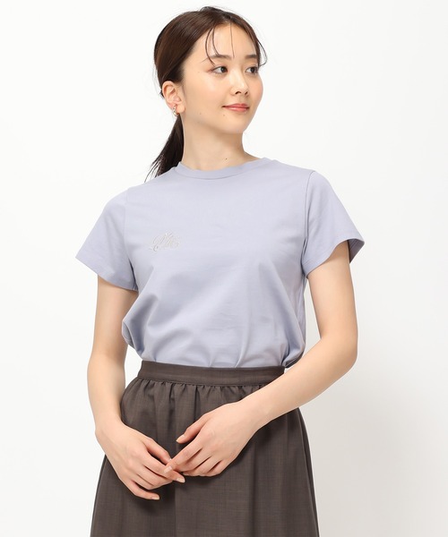 MISCH MASCH（ミッシュマッシュ）の「ロゴ刺繍Tシャツ/MM428206（Tシャツ/カットソー・レディース・ブルー/ホワイト/ブラック/レッド・ﾌﾘ-）」の16枚目の写真