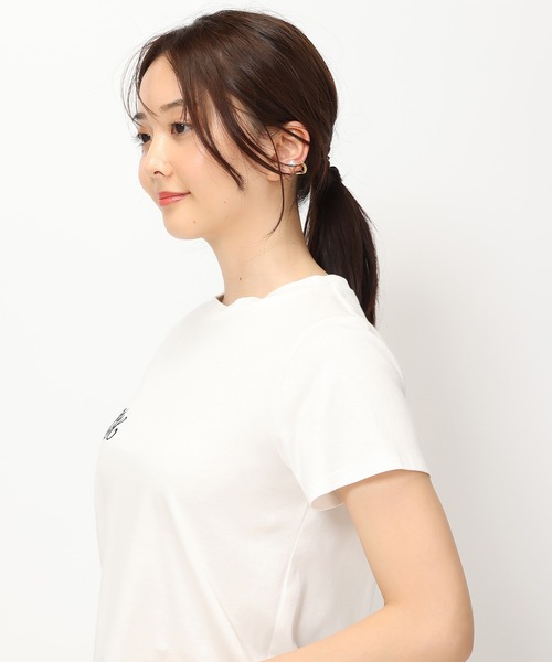 MISCH MASCH（ミッシュマッシュ）の「ロゴ刺繍Tシャツ/MM428206（Tシャツ/カットソー・レディース・ブルー/ホワイト/ブラック/レッド・ﾌﾘ-）」の20枚目の写真