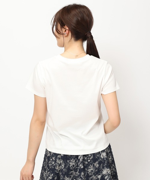 MISCH MASCH（ミッシュマッシュ）の「ロゴ刺繍Tシャツ/MM428206（Tシャツ/カットソー・レディース・ブルー/ホワイト/ブラック/レッド・ﾌﾘ-）」の22枚目の写真