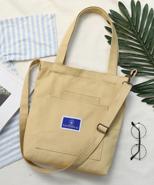 Miniministore(ミニミニストア)の「キャンバストートバッグ 大容量 A4(トートバッグ・レディース・イエロー/ベージュ/ホワイト/ブラック・FREE)」の11枚目の写真