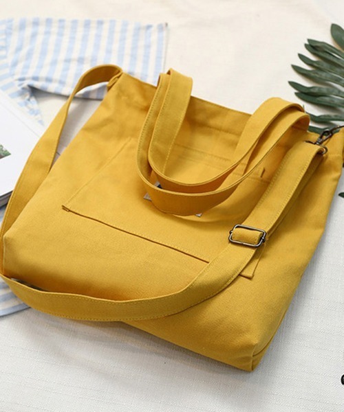 Miniministore(ミニミニストア)の「キャンバストートバッグ 大容量 A4(トートバッグ・レディース・イエロー/ベージュ/ホワイト/ブラック・FREE)」の13枚目の写真