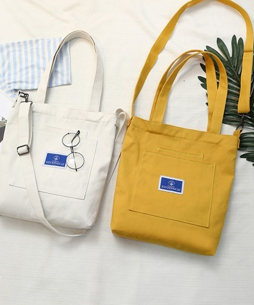 Miniministore(ミニミニストア)の「キャンバストートバッグ 大容量 A4(トートバッグ・レディース・イエロー/ベージュ/ホワイト/ブラック・FREE)」の14枚目の写真