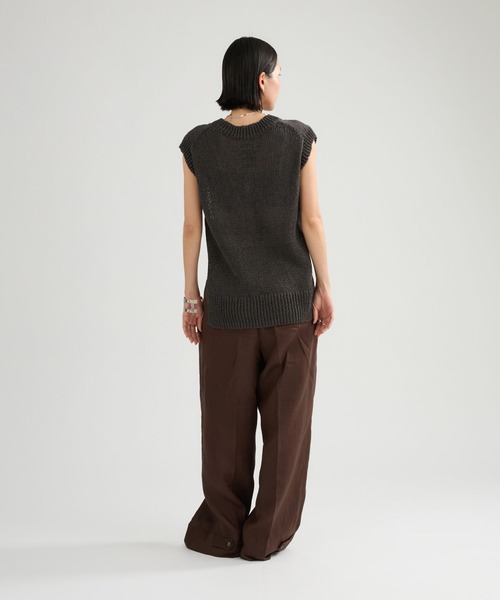 Chaos(カオス)の「Chaos(カオス)/フィラージニットベスト(ベスト・レディース・ブラック/ライトベージュ/ネイビー/オフホワイト/ライトピンク/チャコールグレー・FREE)」の12枚目の写真