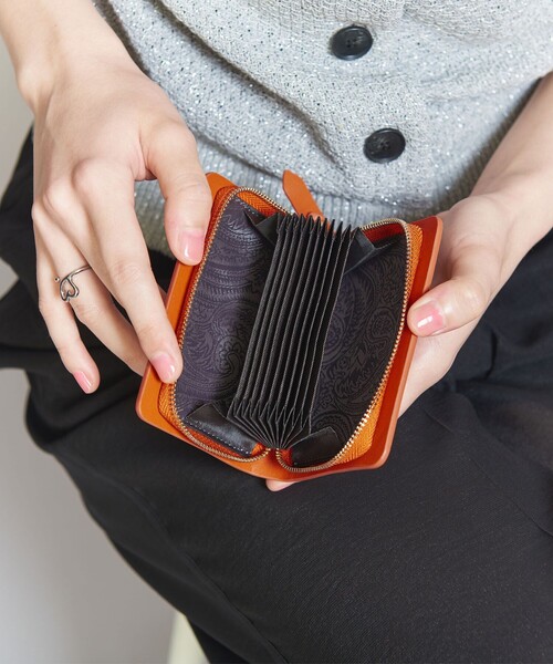 HASHIBAMI(ハシバミ)の「【一部別注】<Hashibami>ジャバラ カードケース(カードケース・レディース・ブラック/ターコイズブルー/オレンジ・FREE)」の12枚目の写真