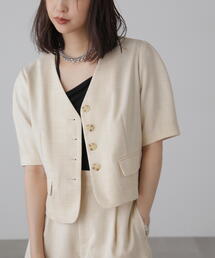 FREE'S MART | 〈セットアップ対応〉ショート丈ジャケット(ノーカラージャケット)