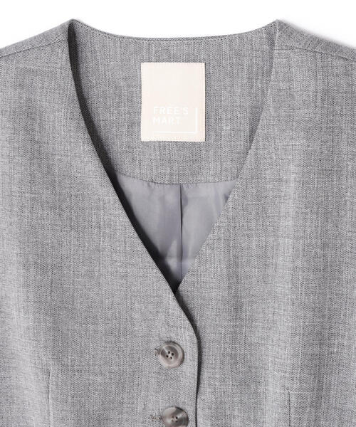 FREE'S MART（フリーズマート）の「〈セットアップ対応〉ショート丈ジャケット（ノーカラージャケット・レディース・ホワイト/ピンク/グレー・SMALL/MEDIUM）」の18枚目の写真