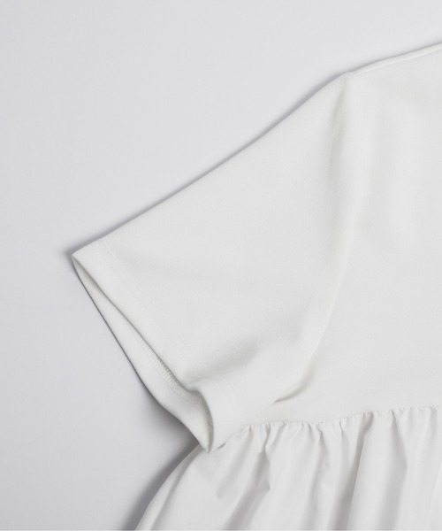 La-gemme(ラジェム)の「フレアシルエットトップス(Tシャツ/カットソー・レディース・ホワイト/ブラック・フリー)」の12枚目の写真