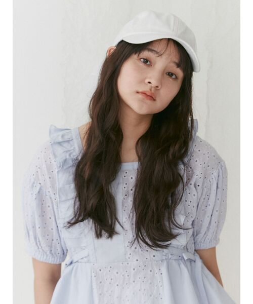 merry jenny(メリージェニー)の「チュールリボンcap(キャップ・レディース・ピンク/オフホワイト/ブラック・FREE)」の7枚目の写真