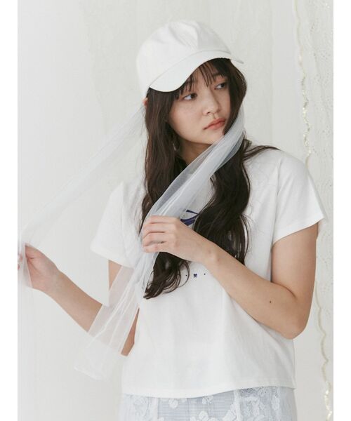 merry jenny(メリージェニー)の「チュールリボンcap(キャップ・レディース・ピンク/オフホワイト/ブラック・FREE)」の17枚目の写真