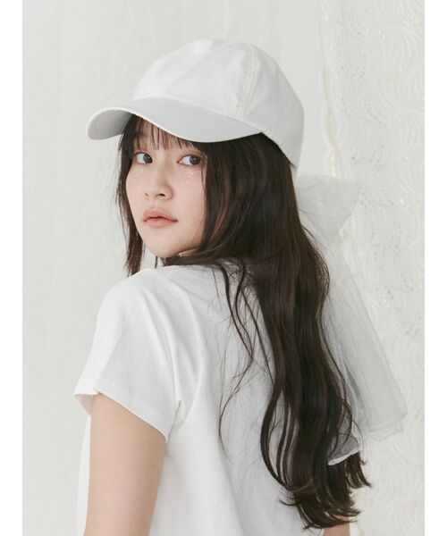 merry jenny(メリージェニー)の「チュールリボンcap(キャップ・レディース・ピンク/オフホワイト/ブラック・FREE)」の21枚目の写真