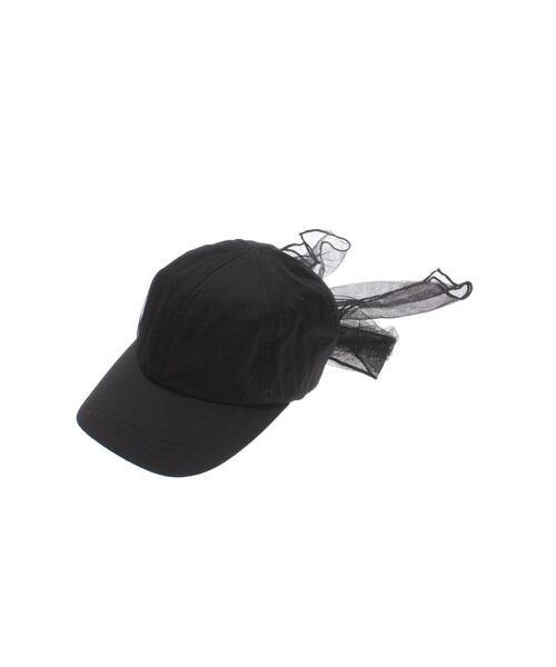 merry jenny(メリージェニー)の「チュールリボンcap(キャップ・レディース・ピンク/オフホワイト/ブラック・FREE)」の9枚目の写真