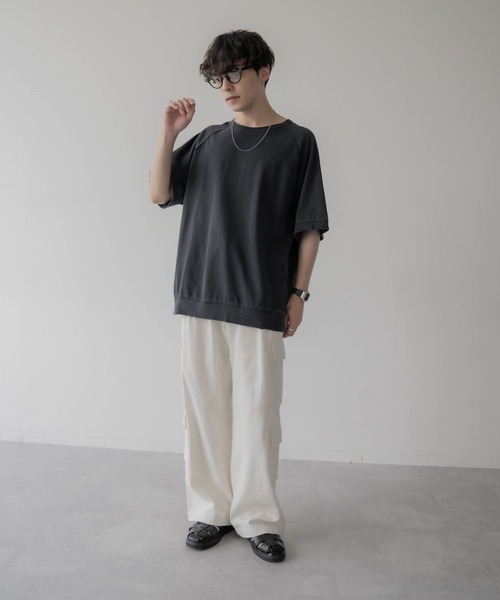 RAGEBLUE（レイジブルー）の「ヴィンテージライク/ピグメントダメージオーバーサイズTシャツ（Tシャツ/カットソー・メンズ・グレー/ホワイト/レッド・LARGE/MEDIUM）」の8枚目の写真