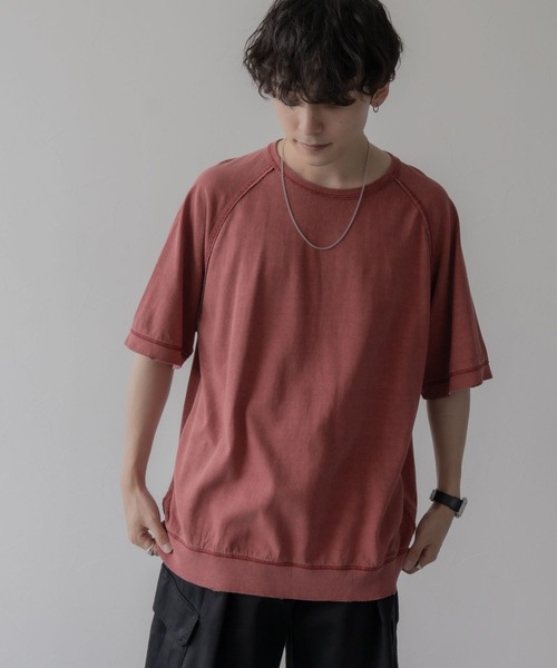 RAGEBLUE（レイジブルー）の「ヴィンテージライク/ピグメントダメージオーバーサイズTシャツ（Tシャツ/カットソー・メンズ・グレー/ホワイト/レッド・LARGE/MEDIUM）」の13枚目の写真