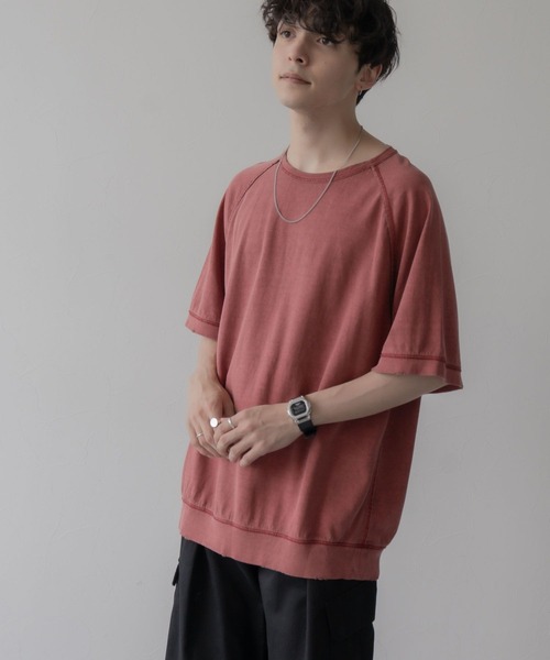 RAGEBLUE（レイジブルー）の「ヴィンテージライク/ピグメントダメージオーバーサイズTシャツ（Tシャツ/カットソー・メンズ・グレー/ホワイト/レッド・LARGE/MEDIUM）」の15枚目の写真