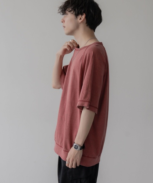 RAGEBLUE（レイジブルー）の「ヴィンテージライク/ピグメントダメージオーバーサイズTシャツ（Tシャツ/カットソー・メンズ・グレー/ホワイト/レッド・LARGE/MEDIUM）」の16枚目の写真