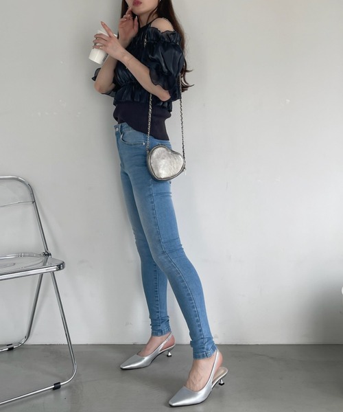 Ada.(エイダ)の「ベーシック スキニー デニム パンツ(デニムパンツ・レディース・スミクロ/ライトブルー/ブルー/ブラック・L/M/S)」の10枚目の写真