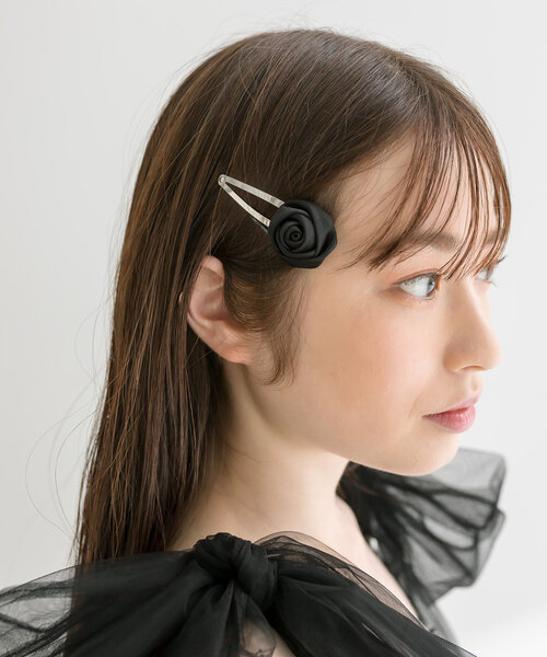 OLIVE des OLIVE（オリーブデオリーブ）の「ローズヘアピン　1041110300（ヘアピン・レディース・ブラック/アイボリー・FREE）」の9枚目の写真