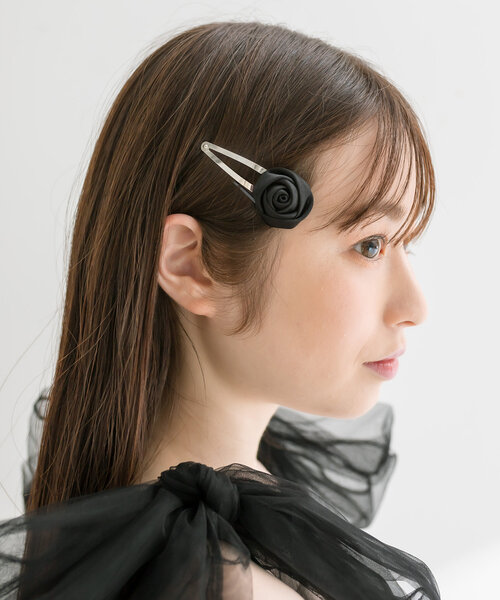 OLIVE des OLIVE（オリーブデオリーブ）の「ローズヘアピン　1041110300（ヘアピン・レディース・ブラック/アイボリー・FREE）」の10枚目の写真