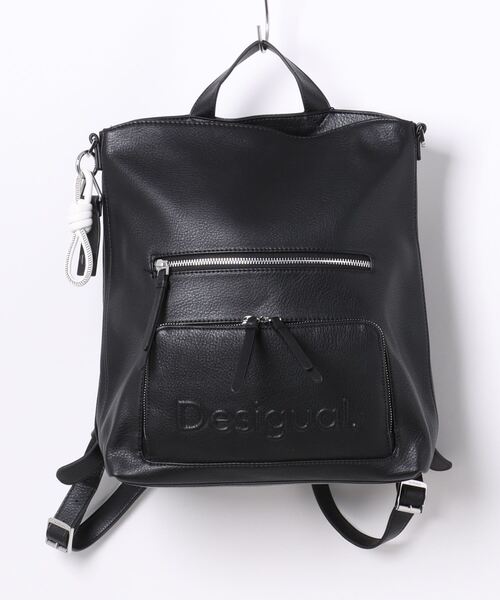 Desigual（デシグアル）の「HALF LOGO FW24 PRETORIA CO PUバックパックミディアム（バックパック/リュック・レディース・ブラック/ブラウン・FREE）」の10枚目の写真