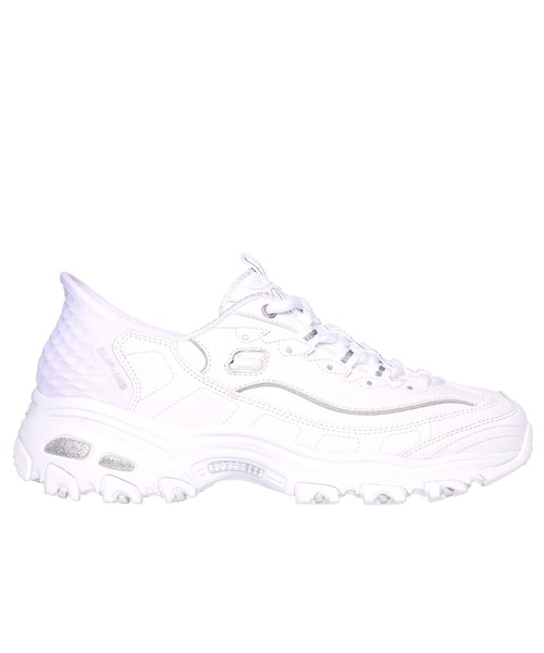 SKECHERS（スケッチャーズ）の「スケッチャーズ ハンズフリースリップインズ：ディーライツ ニューシーン（スリッポン・レディース・ホワイト×シルバー・23cm/23.5cm/24cm/24.5cm/22.5cm/25cm）」の3枚目の写真