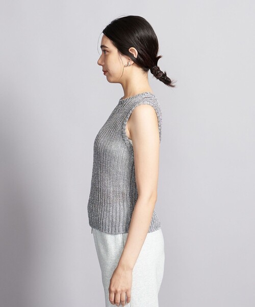 BEAUTY&YOUTH UNITED ARROWS（ビューティーアンドユースユナイテッドアローズ）の「コイルリブニット ノースリーブプルオーバー 2/SILVER（ニット/セーター・レディース・シルバー・FREE）」の6枚目の写真