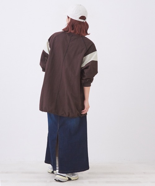 CUBE SUGAR（キューブシュガー）の「WEB限定ストレッチデニムウエストリブスカート（デニムスカート・レディース・ワンウォッシュ/インディゴブルー/ライトブルー・L/M）」の16枚目の写真