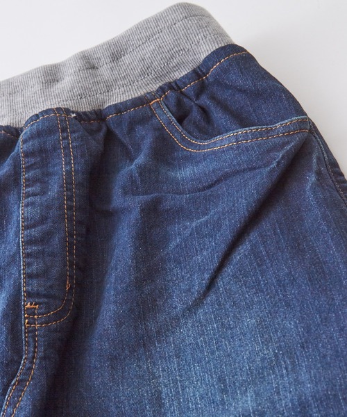 CUBE SUGAR（キューブシュガー）の「WEB限定ストレッチデニムウエストリブスカート（デニムスカート・レディース・ワンウォッシュ/インディゴブルー/ライトブルー・L/M）」の13枚目の写真