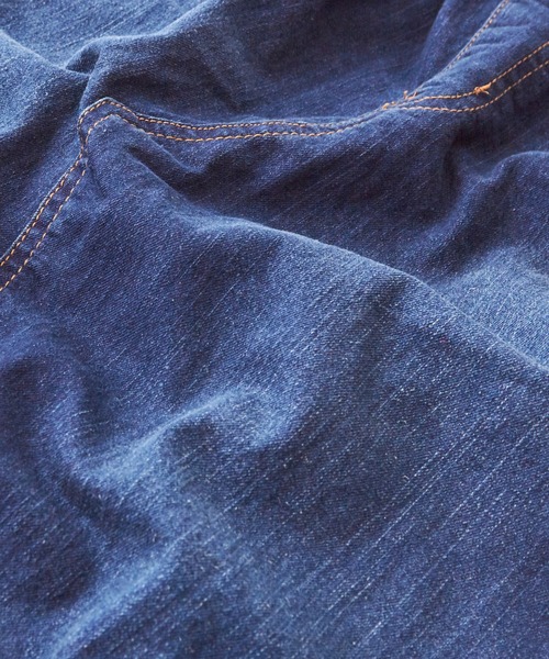 CUBE SUGAR（キューブシュガー）の「WEB限定ストレッチデニムウエストリブスカート（デニムスカート・レディース・ワンウォッシュ/インディゴブルー/ライトブルー・L/M）」の15枚目の写真