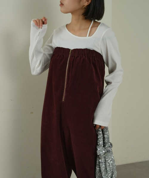 CIAOPANIC TYPY（チャオパニックティピー）の「アソートベアワイドサロペット（サロペット/オーバーオール・レディース・ベージュ/ボルドー/ネイビー・MEDIUM/SMALL）」の22枚目の写真