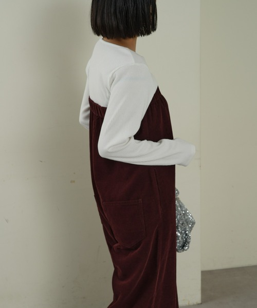 CIAOPANIC TYPY（チャオパニックティピー）の「アソートベアワイドサロペット（サロペット/オーバーオール・レディース・ベージュ/ボルドー/ネイビー・MEDIUM/SMALL）」の20枚目の写真