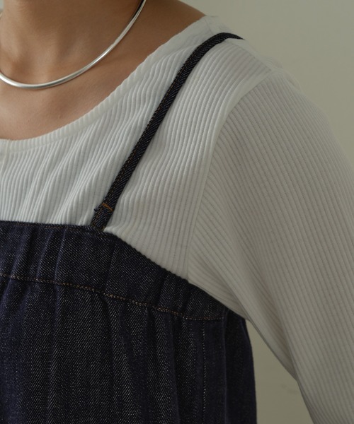 CIAOPANIC TYPY（チャオパニックティピー）の「アソートベアワイドサロペット（サロペット/オーバーオール・レディース・ベージュ/ボルドー/ネイビー・MEDIUM/SMALL）」の10枚目の写真